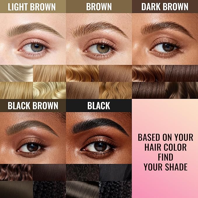 Vevivia Eyebrow Pen - Eyebrow Gel Clear, Dual-Ended Eye Brow Pencils for Women with 4-Fork-Tip and Precise Brush-Tip for Natural Hair-Like Strokes, Last All Day Eyebrow Pencil, Dark Brown