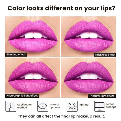Hot Pink Liquid Lipstick - Long Lasting, Smudge-Proof, Transfer-Resistant Lip Color,Waterproof, Non-Transfer Formula (Urban Chic)