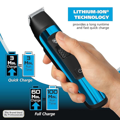 Wahl Manscaper® Total Body Grooming and Your Hair Down There Rechargeable Deluxe Hair Trimmer and Shaver with Safe-Touch Detachable Stainless Steel Precision Blades - Model 5708