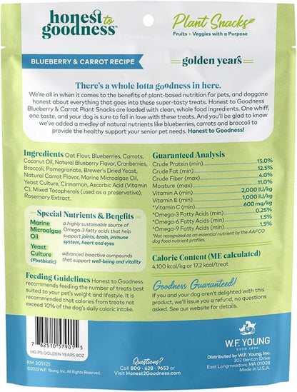 The Missing Link Hip & Joint 1 lb Powder Supplement + Honest to Goodness Blueberry Carrot Golden Years 8oz Dog Treats