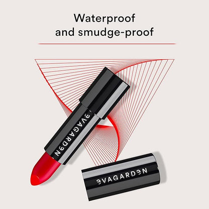 EVAGARDEN Classy Lipstick - Formulated with Natural Oils - Envelopes Your Skin with Satin Effect - Light, Pigmented Blend Gives Full Coverage and Chic Finish Instantly - 612 Flame Scarlet - 0.1 oz