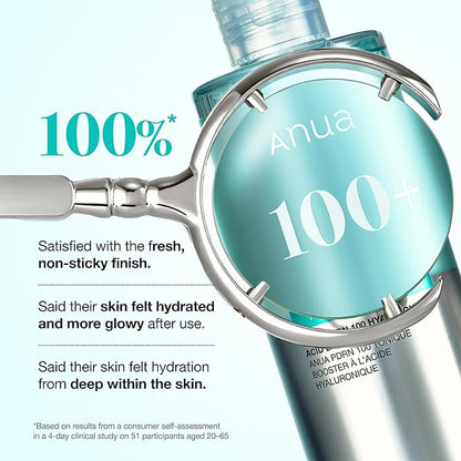 Anua PDRN 100 Hyaluronic Acid Booster Toner, Hydrating Face toner for Dry & Sensitive Skin, Salmon DNA with Moisture Plumping Effect, Glowy Non-Sticky Daily Toner, Korean Skincare (250ml / 8.45 fl oz)
