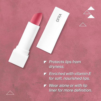 Ofra Amethyst | Long Lasting & Extremely Pigmented Lipstick | Moisturizing Formula for Smooth, Hydrated Lips | Bold, Vibrant Color with Satin Finish | 4.5g/0.16oz