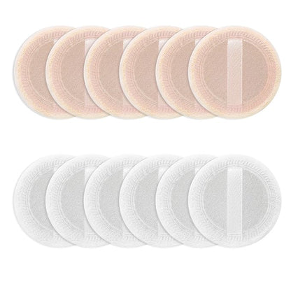 Sibba Beauty Blender Makeup Sponge 12 PCS Fluffy Make Up Foundation Applicator Face Blending Setting Pads Cosmetics Matte Loose Powder Body Paint Wet Dry Application Brushes (white/skin color)