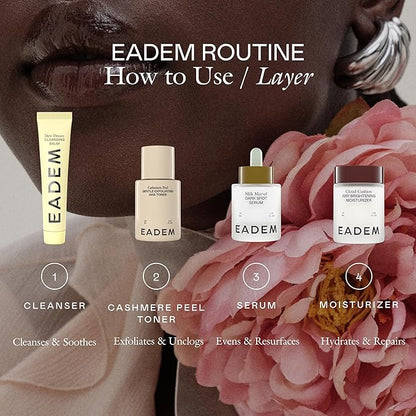 EADEM Gentle Exfoliating AHA & PHA Toner, Exfoliating Face Serum with Tranexamic Acid, AHA Exfoliant & Pore Minimizer for Face and Body, Acne Spot Serum, 5.0 oz, Cashmere Peel