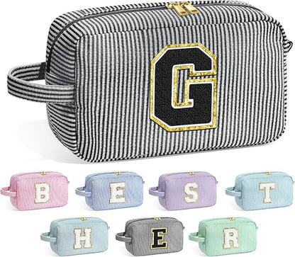 YOOLIFE Graduation Gifts for Women Girls - Graduation Gifts for Her, Graduation Party Favor, Personalized Monogram Initial Makeup Bag for Teen Girl Gifts Trendy Stuff, Girls Makeup Toiletry Bag G