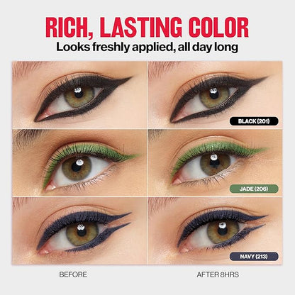 REVLON ColorStay Pencil Waterproof Eyeliner, Smudge-Proof, Eye Makeup with Built-In Sharpener, 206 Jade, 0.01 oz (Pack of 2)