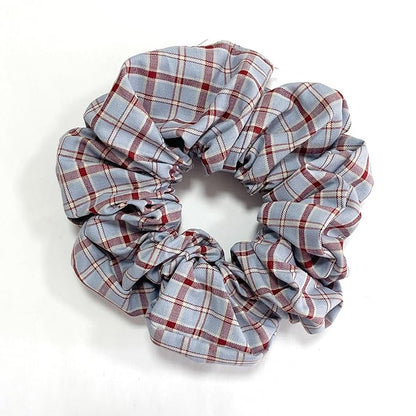 Headband and Scrunchie Set for Women 2Pack Hair Ties for Girls Elastics Bands Ponytail Holder Hair Accessories Red Lattice