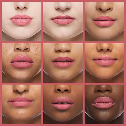 Palladio Herbal Lipstick, Rich Pigmented and Creamy, Infused with Aloe Vera, Chamomile & Ginseng, Prevents Lips from Drying, Combats Fine Lines, Long Lasting Lipstick, Petal Pink