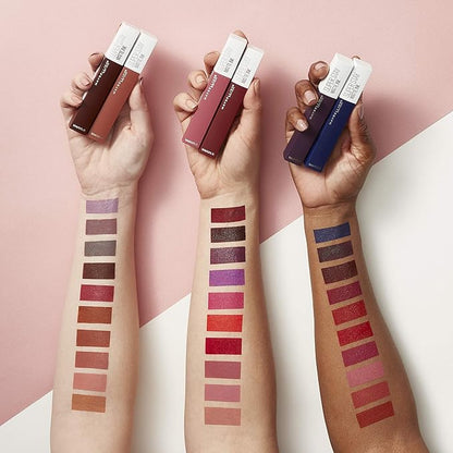 Maybelline Super Stay Matte Ink Liquid Lipstick Makeup, Long Lasting High Impact Color, Up to 16H Wear, Amazonian, Nude Brown, 1 Count, Packaging May Vary
