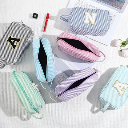YOOLIFE Gifts for Teen Girls - Personalized Initial Makeup Bag, Birthday Gifts for Women Sister Friend Daughter Girls Kids
