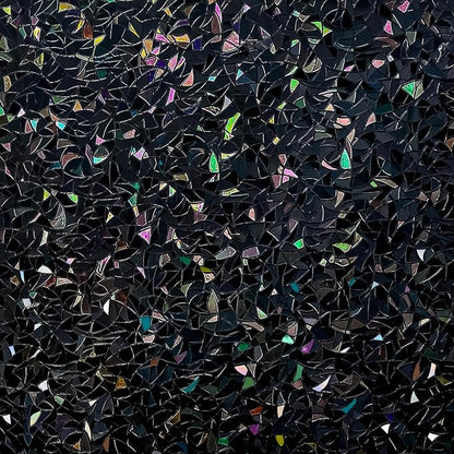 Volcanics Total-Blackout-Window-Privacy-Film, Rainbow Room Darkening Black Window Cover, Static Cling 100% Light Blocking 35.4 x 78.7 Inches