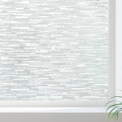 Volcanics Privacy Film - Frosted Glass, Removable Window Clings for Home Office, Static Cling Opaque Stickers, UV Blocking 23.6 x 78.7 Inches