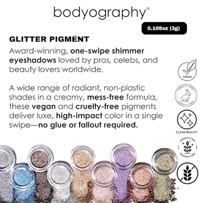 Bodyography Glitter Pigment - Stratus Champagne Pink for Women - 0.105 oz Eye Shadow