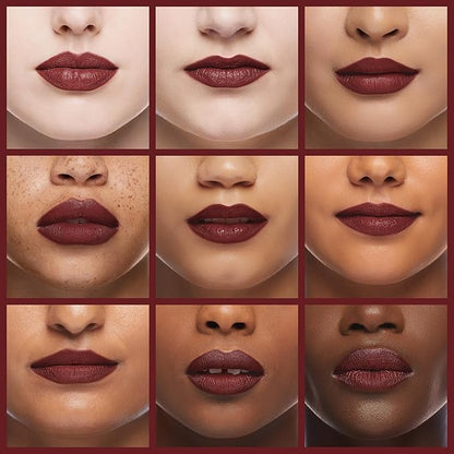 Oulac Matte Liquid Dark Red Lipstick for Women, Long Lasting Lipstick, Waterproof Lip Stain, No Transfer, Creamy High Pigmented Formula with Vitamin E, Vegan & Cruelty-Free M18