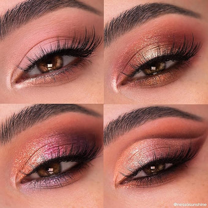 ColourPop By The Rosé Eyeshadow Palette - Pink & Red Neutral Palette with Metallic and Cream Matte Finishes - High-Pigment Eye Makeup with a Long-Wearing Formula (0.3 oz)