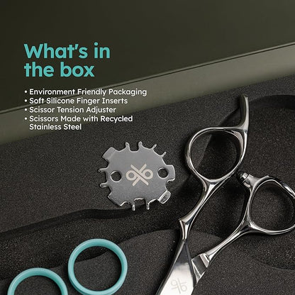 K9 6" 3-in-1 Professional Thinning Shears – Adjustable Thinning Rate (15%, 25%, 35%), Barber Shears Made with Premium VG10 Steel, Lightweight, Razor-Sharp, Ergonomic Handle for Hairstylists