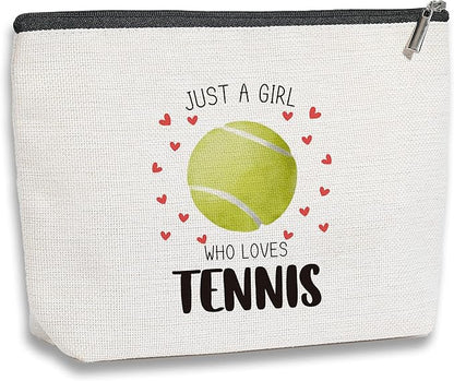 Tennis Gifts Makeup Bag, Birthday Gifts for Women Players Best Friend Sister Coworker BFF Besties Her, Tennis Accessories Cosmetic Bag