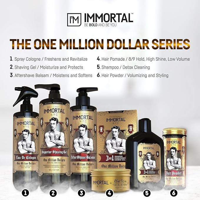 One Million Dollars After Shave Spray Body/Face 17oz. Premier Men's Cologne, - Exclusive Barbers - Softens Skin - Refreshes/disinfects and Relieves Face and Skin - Moisturizing Formula After Shaving