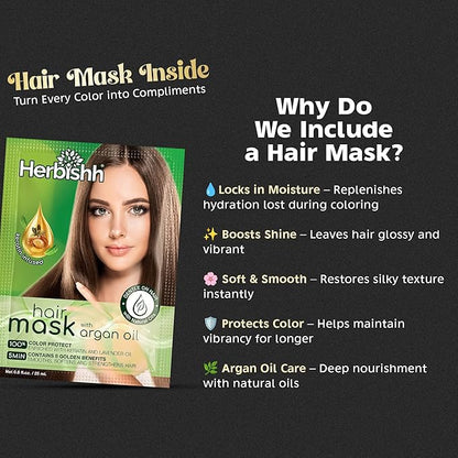 Herbishh Hair Color Shampoo for Gray Hair – Natural Hair Dye Shampoo – Colors Hair in Minutes – Lasts Up To 3-4 Weeks – 500ML – 3-In-1 Hair Color – Colors, Cleanses, and Conditions (Black)
