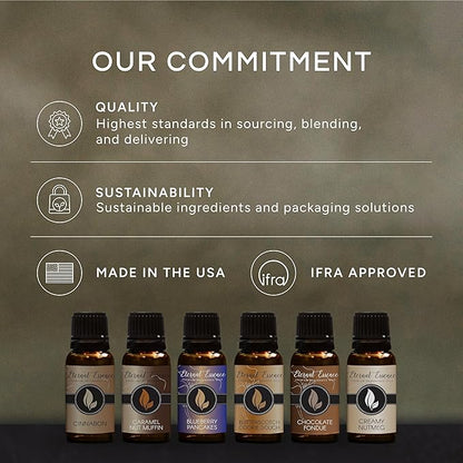 Eternal Essence Oils Woodsy Premium Fragrance Oils Set - Including Pine, Cedar Wood, Sandalwood, Bamboo & Teak, Woodland Bay and Frankincense - Rustic and Woody Scented Oils (6 Pack)