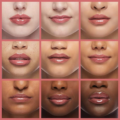 Palladio Lip Gloss, Pure Natural, Non-Sticky Lip Gloss, Contains Vitamin E and Aloe, Offers Intense Color and Moisturization, Minimizes Lip Wrinkles, Softens Lips with Beautiful Shiny Finish
