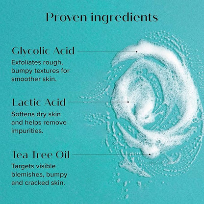 MEDIX Exfoliating Glycolic Acid Body Wash & Face Wash + Fragrance Free Retinol Body Lotion Skin Care Set | Crepey Skin Care Treatment | Lactic Acid Foaming Wash For KP Bumps, Keratosis Pilaris & Acne