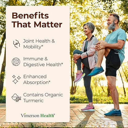 Turmeric Curcumin Supplement with Black Pepper Extract - High Potency Organic Turmeric 1200mg & 95% Curcuminoids for Joint & Digestive Health - Joint Support Supplement - 60 Vegan Curcuma Capsules