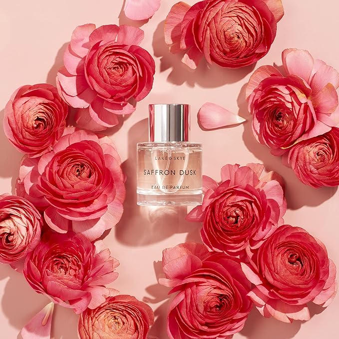 Lake & Skye Saffron Dusk Eau de Parfum Spray, Long Lasting Fragrance, 1.7 fl oz (50 ml) - Floral, Woody, Musky Scent.
