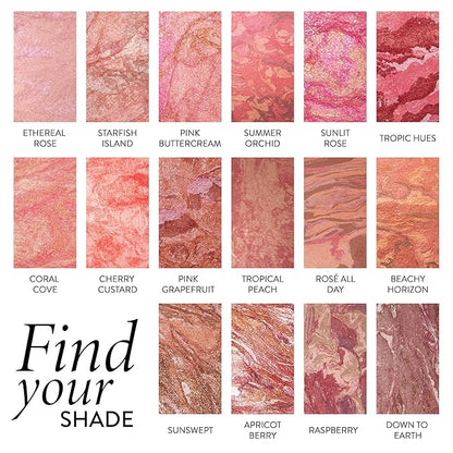 LAURA GELLER NEW YORK Baked Blush-n-Brighten Marbleized Blush for Cheeks - Starfish Island - Natural Finish - Buildable Color