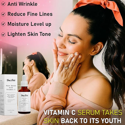 Vitamin C Serum for Face – Brightening, Dark Spot Corrector with Hyaluronic Acid & Vitamin E, Anti-Aging, Glowing Skin Facial Serum, 50ml