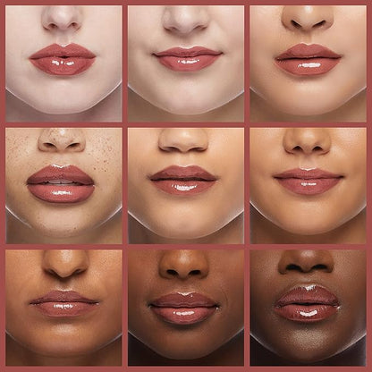 Palladio Lip Gloss, Champagne, Non-Sticky, Contains Vitamin E and Aloe, Offers Intense Color and Moisturization, Minimizes Lip Wrinkles, Softens Lips with Beautiful Shiny Finish, Facet Diamond