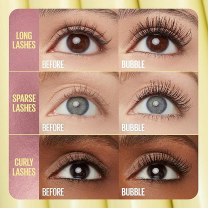 Maybelline The Colossal Bubble Washable Mascara, Buildable Mascara Volume and Length Formula for Bold, Separated Lashes, Brownish Black, 1 Count