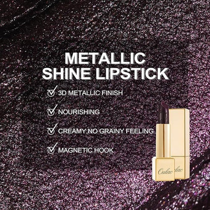 Oulac Halloween Black Lipstick for Women, Black with Raspberry Shimmer, High-Impact Lipcolor with Moisturizing Creamy Formula, Vegan & Cruelty-Free, Midnight Mirage (21)