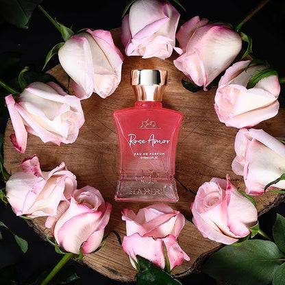 H HABIBI Rose Amor Arabian Perfume for Women – 2.5 oz (75ML) Long Lasting Women's Fragrance, Warm Spicy Floral Scent with White Pepper, Citrus & Amber Notes