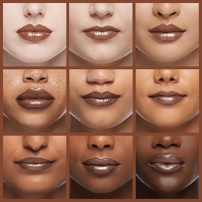 Oulac Dark Brown Lipstick for Women with Metallic 3D Shine Lightweight Hydrating Formula, High Impact Lip Color, Vegan Beauty, Full Coverage Lip Makeup, Christmas Gifts for Women, Hawaii Summer(08)
