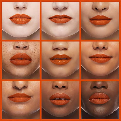 Palladio Herbal Lipstick, Rich Pigmented and Creamy, Infused with Aloe Vera, Chamomile & Ginseng, Prevents Lips from Drying, Combats Fine Lines, Long Lasting Lipstick, Golden Orange