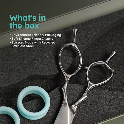 6" Professional Hair Scissors – Barber Shears Made with Premium VG10 Steel, Lightweight, Razor-Sharp, Handcrafted with Ergonomic Handle and Convex Blade, Also Great for Home Use | K9 Shears