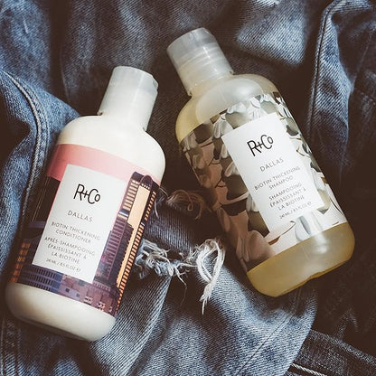 R+Co Dallas Biotin Thickening Shampoo + Conditioner Kit | Thickens, Nourishes + Strengthens | Vegan + Cruelty-Free | 17 Oz