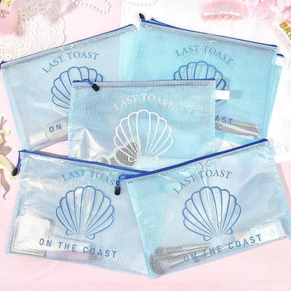 SOIDRAM 6PCS Bridesmaid Makeup Bag Clear Zippered Bag Bridesmaid Proposal Gifts Cosmetic Pouch for Wedding Party Favors Bachelorette Party Decorations Toiletry Organizer Bag Cosmetic Case Gift
