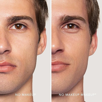 No Makeup Makeup Long-Lasting Lightweight Foundation & Brush Duo | Cruelty-Free, Fragrance-Free, Buildable, Transfer-Proof Makeup (Medium)