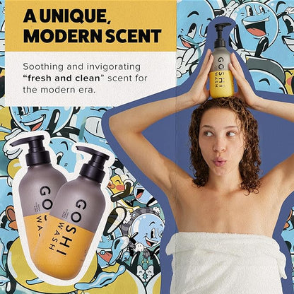 GOSHI Super Vitamin Body Wash 3.4 oz - pH-Balanced Exfoliating Body Wash for Men and Women - For All Skin Types