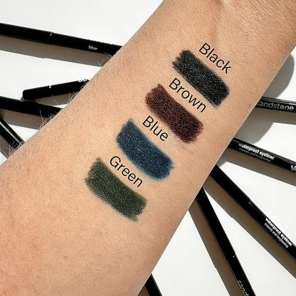 Sandstone Scandinavia Waterproof Eyeliner Pencil - Vegan Hypoallergenic for Sensitive Eyes - Smudge Proof - Fragrance Free - Smooth (Brown)