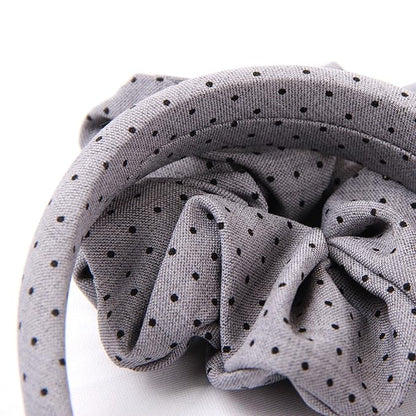 Headband and Scrunchie Set for Women 2Pack Hair Ties for Girls Elastics Bands Ponytail Holder Hair Accessories Grey Dot