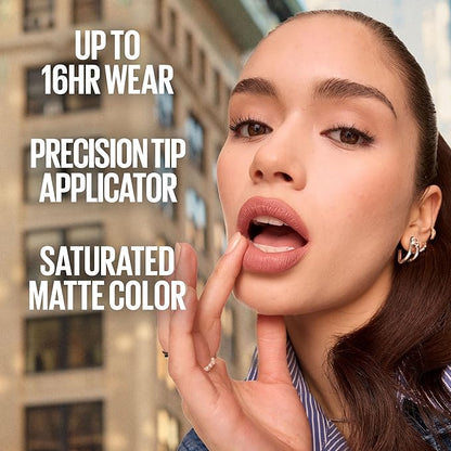 Maybelline Super Stay Matte Ink Liquid Lipstick Makeup, Long Lasting High Impact Color, Up to 16H Wear, Dancer, Brick Red, 1 Count, Packaging May Vary
