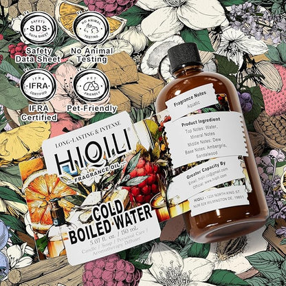 HIQILI Cold Boiled Water Fragrance Oil for Home Diffuser, Great for Making Candle, Soap, Body Wash, DIY Multipurpose Room Spray- 5.07 Fl Oz