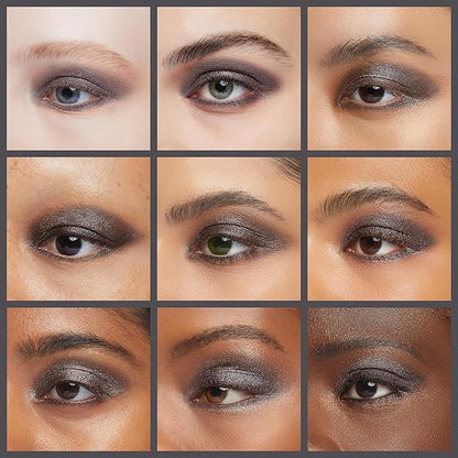 Eclipse Shimmering Glitter Black Onyx Chrome Dark Grey Pressed Powder Single Vegan Eyeshadow; Talc, Paraben & Cruelty Free