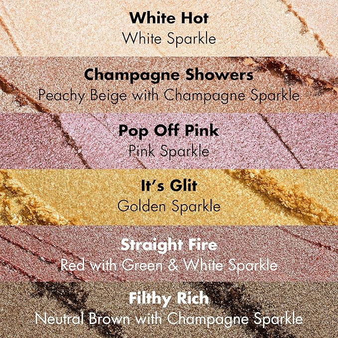 e.l.f. Fine As Fleck Glitter Eyeshadow, Long-Lasting Sheer Eye Makeup With A Shimmer Finish, Soft, Smooth Formula, Vegan & Cruelty-Free, Pop Off Pink