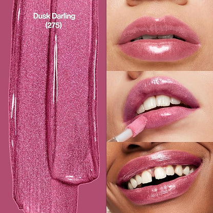 REVLON Super Lustrous Lip Gloss, Non-Sticky, Hydrating, High Shine Finish, 275 Dusk Darling, 0.13 oz (Pack of 2)